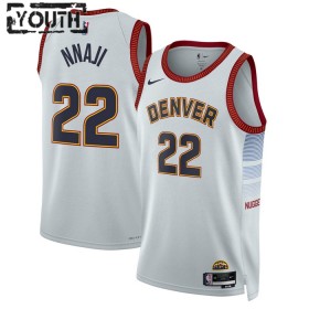 Dres Denver Nuggets Zeke Nnaji 22 Nike 2022-23 City Edition Sivo Swingman - Dječji